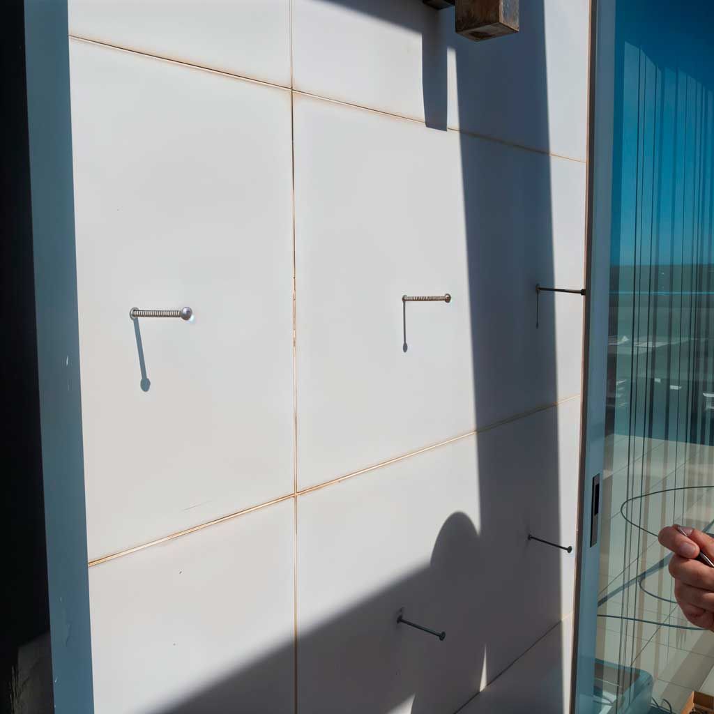 Fijación de tornillos en mármol 