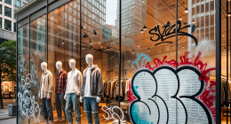 Limpieza de pintura en comercios de Barcelona