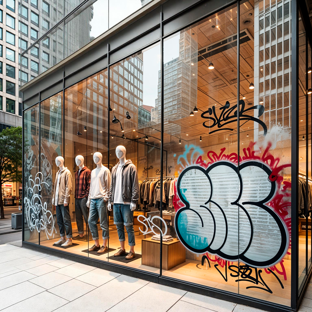 Limpieza de pintura en comercios de Barcelona